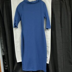 Unique Vintage Blue Midi Dress